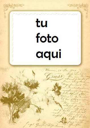 Marco Para Foto Tarjeta Postal Antigua Amor Marcos - Marco Para Foto Tarjeta Postal Antigua Amor Marcos