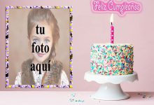feliz cumpleaños con marco de fotos de pastel crujiente 220x150 - feliz cumpleaños con marco de fotos de pastel crujiente