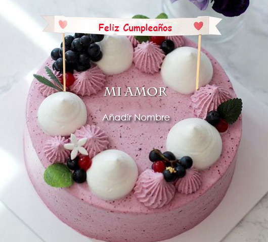 escribir nombre en pastel de cumpleanos romantico modelo - escribir nombre en pastel de cumpleaños romántico