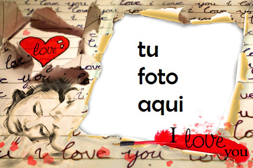 Carta De Amor Marco Para Foto - Carta De Amor Marco Para Foto