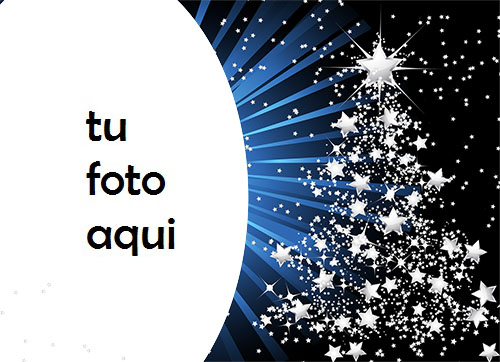 Árbol De Año Nuevo Hecho De Estrellas Marco Para Foto - Árbol De Año Nuevo Hecho De Estrellas Marco Para Foto
