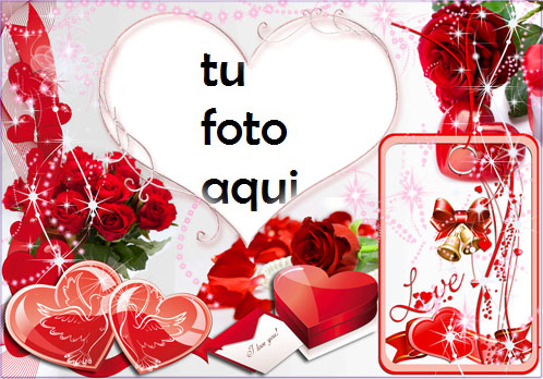 Corazones rojos de San Valentín Marco Para Foto - Corazones rojos de San Valentín Marco Para Foto