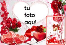 Corazones rojos de San Valentín Marco Para Foto 220x150 - Corazones rojos de San Valentín Marco Para Foto