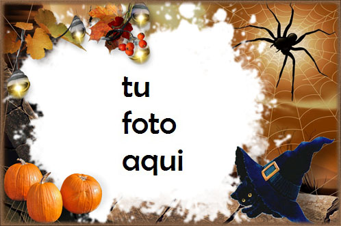 Halloween Con Gatito Negro Marco Para Foto - Halloween Con Gatito Negro Marco Para Foto