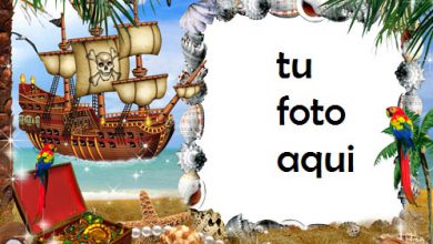 Mar Pirata E Isla Del Tesoro Marcos Para Foto 390x220 - Mar Pirata E Isla Del Tesoro Marcos Para Foto