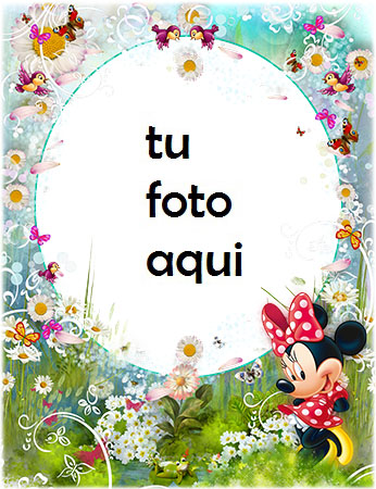 Marco Para Foto Minnie Mouse Y Manzanillas Primavera Marcos - Marco Para Foto Minnie Mouse Y Manzanillas Primavera Marcos