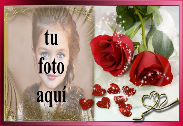 marco de fotos romantico rosas rojas - marco de fotos romántico rosas rojas